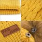 Winter Women's Hat Beanie Knitted Girls Warm Knit Ski Caps With Faux Fur Pompom