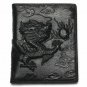 Men's Wallet Genuine Leather Vintage Pattern Dragon Folding Cardholder Xmas Gift