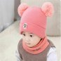 Baby Kids Winter Hat Scarf Set Beanies Warm Cap For Boys Girls Pompom Newborn