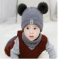 Baby Kids Winter Hat Scarf Set Beanies Warm Cap For Boys Girls Pompom Newborn
