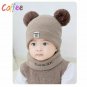Baby Kids Winter Hat Scarf Set Beanies Warm Cap For Boys Girls Pompom Newborn