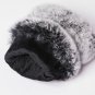 Women Winter Fingerless Gloves Leather Rabbit Fur Wrist Warm Half Finger Mittens