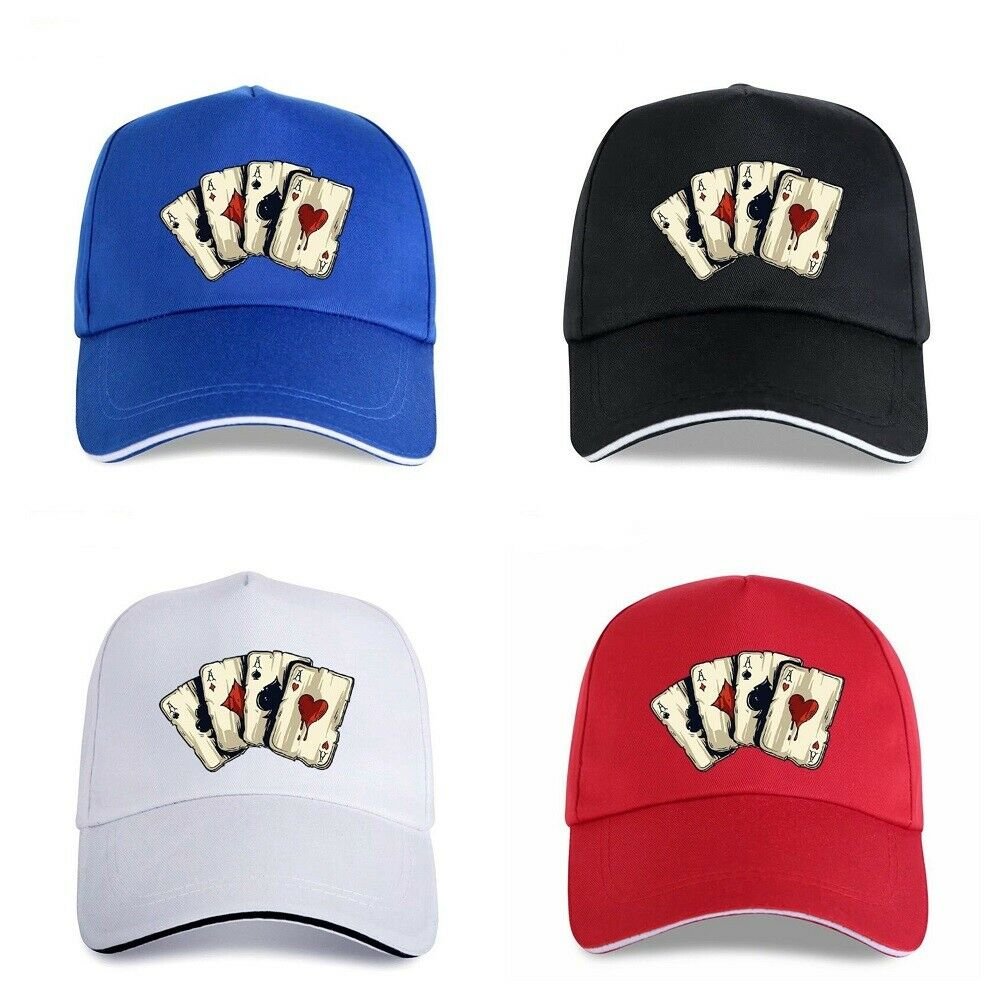 Men's Baseball Caps Trucker Hat Women Print Poker Cards Casual Hip Hop Cotton