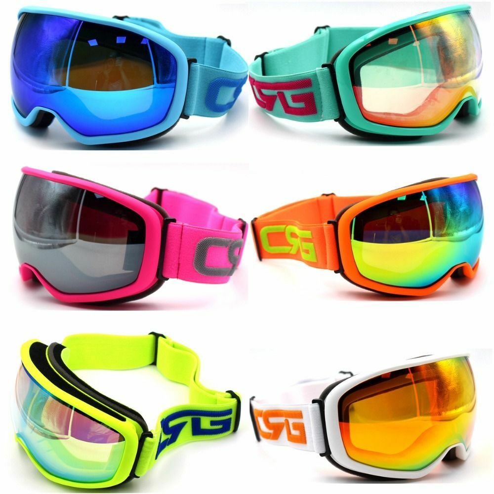 Men Winter Ski Goggles Dual Lens Anti Fog UV Protection Snow Snowboard Eyewear