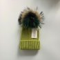 Women Winter Hat Fox Fur Real Pompom Warm Knit Ski Cap Girls Skullies Beanies