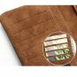 Women Wallets Nubuck Leather Drawstring Zipper Long Design Purse Two Fold Clutch