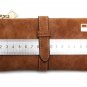 Women Wallets Nubuck Leather Drawstring Zipper Long Design Purse Two Fold Clutch