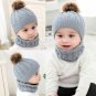 Baby Winter Hat Scarf Set Toddler Baby Girls Boys Warm Knitted Beanie Kids Cap