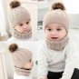 Baby Winter Hat Scarf Set Toddler Baby Girls Boys Warm Knitted Beanie Kids Cap