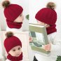 Baby Winter Hat Scarf Set Toddler Baby Girls Boys Warm Knitted Beanie Kids Cap