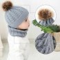 Baby Winter Hat Scarf Set Toddler Baby Girls Boys Warm Knitted Beanie Kids Cap