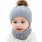 Baby Winter Hat Scarf Set Toddler Baby Girls Boys Warm Knitted Beanie Kids Cap