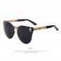 Sunglasses Women Frame Gothic Skull Metal UV400 Temple Fashion Retro Eyewear
