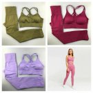 Women Fitness Clothing Leggings Padded Push Up Seamless Yoga Set Sportswear Gym