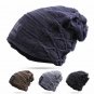 Winter Men Hat Skullies Beanies Cotton Knitted Thick Warm Ski Caps Hip Hop Style