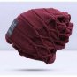 Winter Men Hat Skullies Beanies Cotton Knitted Thick Warm Ski Caps Hip Hop Style