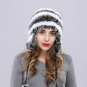Women's Winter Warm Hat Real Rabbit Fur Lady Cap Trapper Ear Muffs Beanie Pompom
