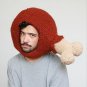 Funny Winter Men Hat Mask Knitted Face Handmade Costume Women Animal Gift