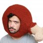 Funny Winter Men Hat Mask Knitted Face Handmade Costume Women Animal Gift