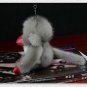 Key Chain Plush Toy Monkey Real Mink Fur Key Chain Ring Women Bag Charms Pom