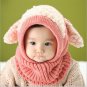 Winter Kids Hat Boys Girls Hood Scarf Wool Warm Cap Knit Baby Beanie Toddler