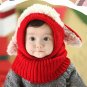 Winter Kids Hat Boys Girls Hood Scarf Wool Warm Cap Knit Baby Beanie Toddler