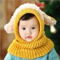 Winter Kids Hat Boys Girls Hood Scarf Wool Warm Cap Knit Baby Beanie Toddler