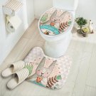 Toilet Carpet Mat Bathroom Rug Shower Curtain Bath 2pcs Set Towels Mom Xmas Gift