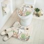 Toilet Carpet Mat Bathroom Rug Shower Curtain Bath 2pcs Set Towels Mom Xmas Gift
