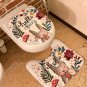Toilet Carpet Mat Bathroom Rug Shower Curtain Bath 2pcs Set Towels Mom Xmas Gift