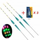 Night Fishing Float LED Electronic With Battery Bobber Luminous Tackle 3Pcs/lot