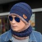 Winter Hats For Men Scarf Thick Warm Black Autumn Beanie Wool Ski Cap Knitted