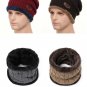 Winter Hats For Men Scarf Thick Warm Black Autumn Beanie Wool Ski Cap Knitted