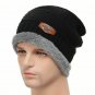 Winter Hats For Men Scarf Thick Warm Black Autumn Beanie Wool Ski Cap Knitted