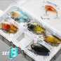 Fishing Lure Bait Set Minnow Wobbler Fish Bass Crankbaits With Box Treble Hooks