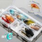 Fishing Lure Bait Set Minnow Wobbler Fish Bass Crankbaits With Box Treble Hooks
