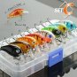 Fishing Lure Bait Set Minnow Wobbler Fish Bass Crankbaits With Box Treble Hooks