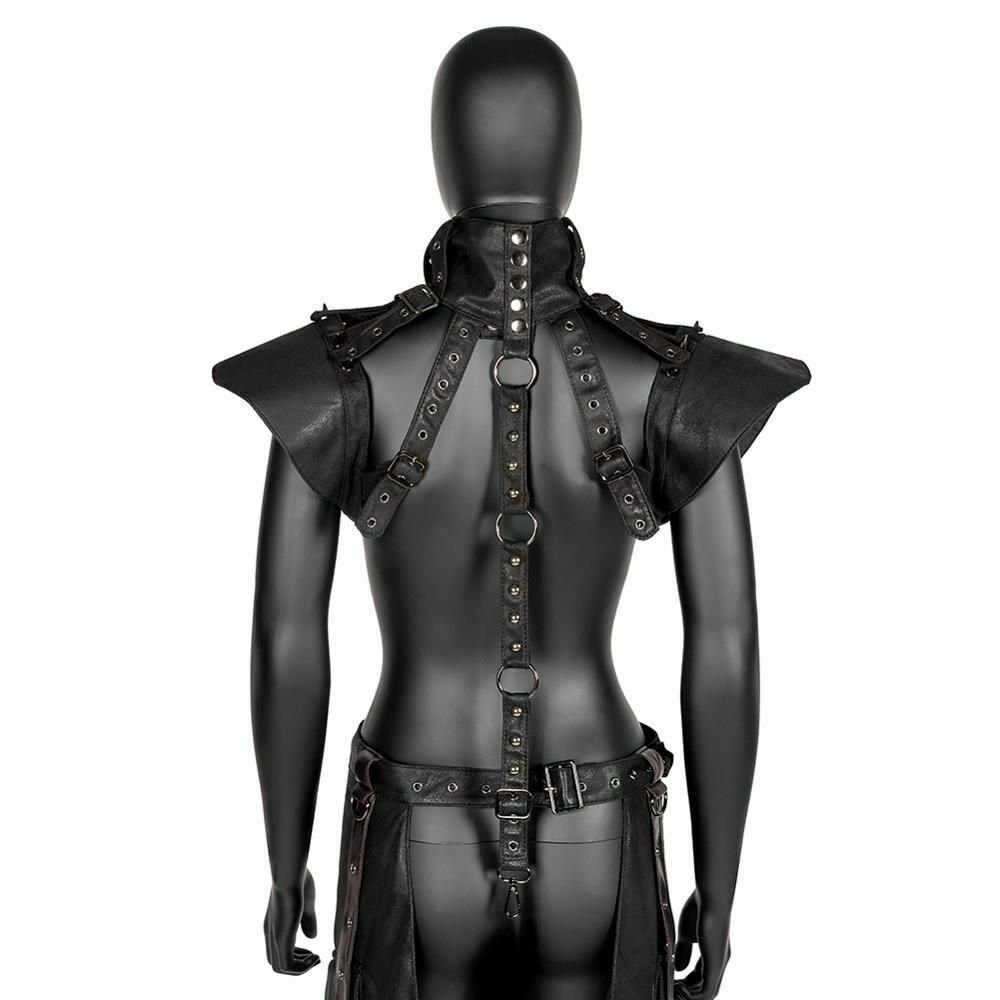 Steampunk Leather Armor Shawl Cape Shrug Cosplay Carnival Costumes For Men Women