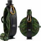 Collapsible Water Bottle Folding Army Tourist Flask Silicone Kettle With Compass