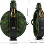 Collapsible Water Bottle Folding Army Tourist Flask Silicone Kettle With Compass