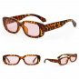 Women Sunglasses Retro Vintage Leopard Rectangle Black Summer Male UV Protection