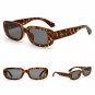 Women Sunglasses Retro Vintage Leopard Rectangle Black Summer Male UV Protection