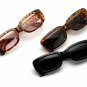 Women Sunglasses Retro Vintage Leopard Rectangle Black Summer Male UV Protection