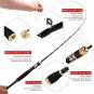 1.2m Spinning Fishing Rod Carbon Fiber Raft Boat Tackle Casting Pole Medium Fast