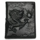 Men's Wallet Genuine Leather Vintage Pattern Dragon Folding Cardholder Gift New