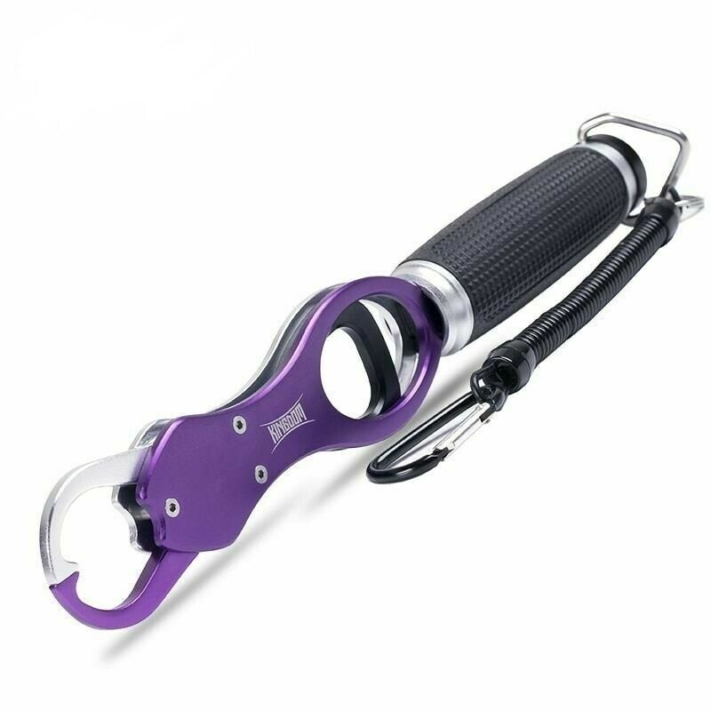 Fish Lip Gripper With Scale 28LB Fishing Tool Grabber Aluminum Alloy Rotatable