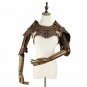 Men Steampunk Shoulder Armor Leather Punk Cosplay Gothic Party Arm Costume Retro