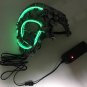 Face Mask LED Light Steampunk Cosplay Party Skull Carnival Halloween Costume