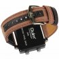 Men Wrist Watch Quartz Luxury Art Brand Rectangle Three Time Zone Canvas Strap