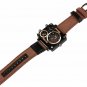 Men Wrist Watch Quartz Luxury Art Brand Rectangle Three Time Zone Canvas Strap